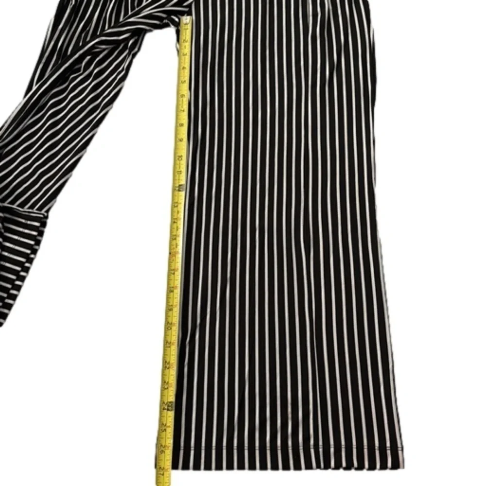 Robert Louis Palazzo Pants, Size PL, Black & White Striped - Picture 6 of 8